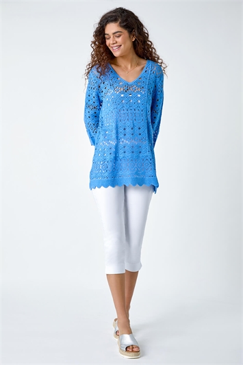 Cotton Crochet Tunic Top 16107745