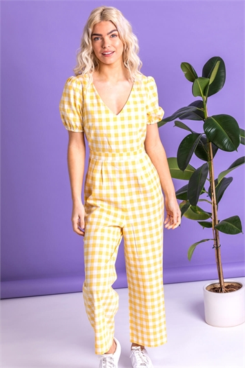 Gingham Check Jumpsuit 14117596
