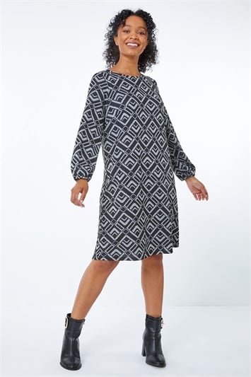 Petite Geometric Tunic Dress 14337136