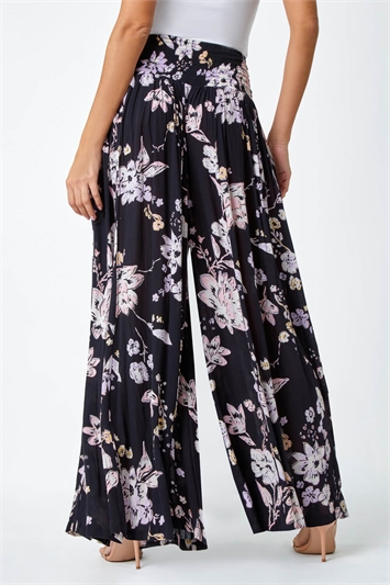 Floral Wide Leg Palazzo Trousers 18056008