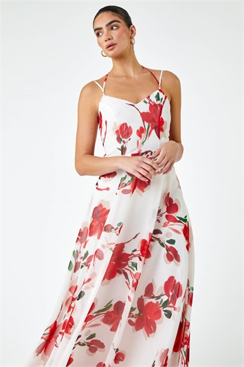 Luxe Floral Fit & Flare Maxi Dress 14332078