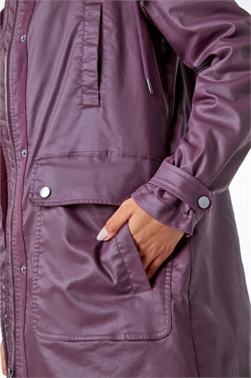 Waxed Longline Hooded Coat 12015511