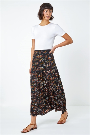 Ditsy Floral Jersey Skirt 17017808