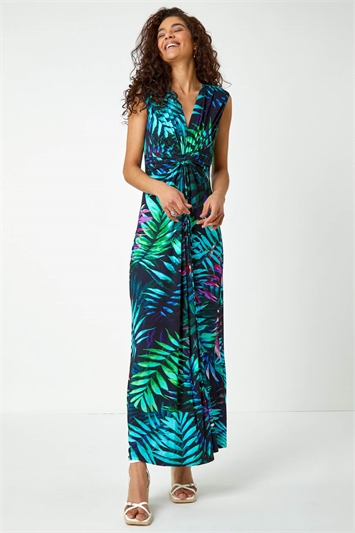 Tropical Print Maxi Dress 14022992