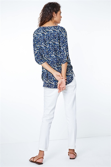 Ditsy Floral Print Tunic Top 20082260