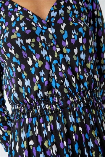 Abstract Spot Print Midi Stretch Dress 14444176