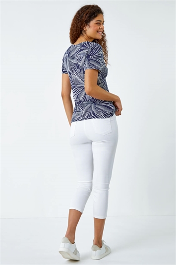 Abstract Twist Front Stretch Top 19287560