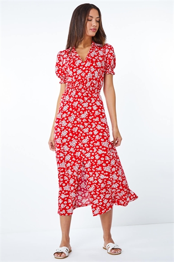Ditsy Floral Print Fit & Flare Dress 14325178