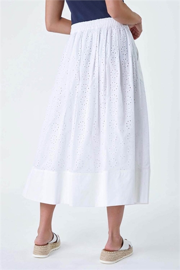 Petite Cotton Broderie Midi Skirt 17041794