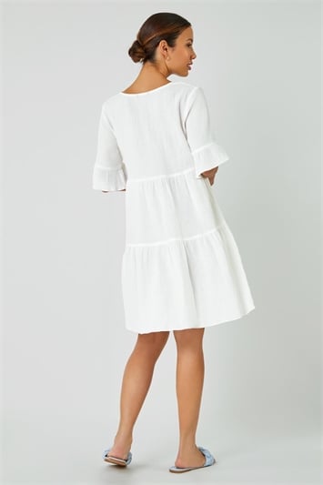 Cotton Tiered Smock Dress 14246294