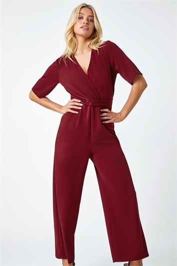 Gathered Wrap Stretch Jumpsuit 14344995