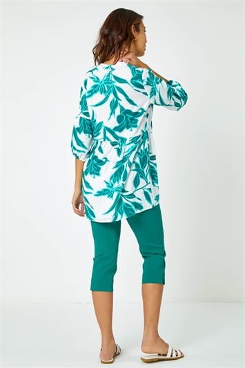 Palm Print Tunic Overshirt 20133034