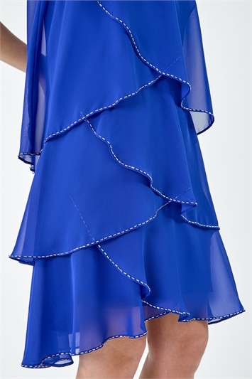 Sequin Trim Tiered Halterneck Dress 14451980