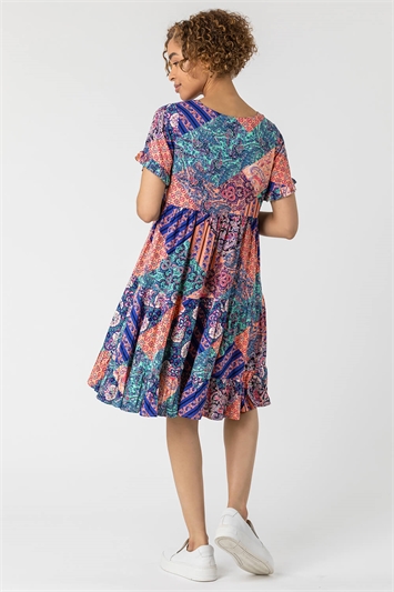 Paisley Patchwork Tiered Dress 14156609