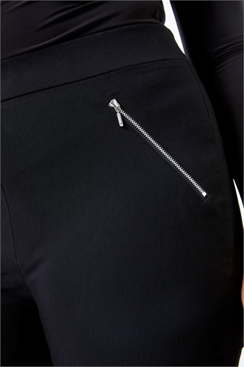 Curve Full Length Zip Elastic Waist Trouser 18041608