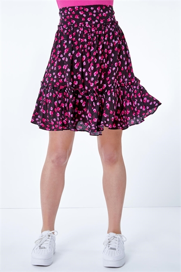 Ditsy Floral Print Tiered Skirt 17025108