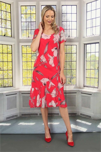 Julianna Floral Print Chiffon Dress g9155sca