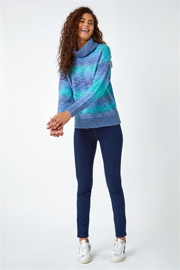 Roll Neck Ombre Jumper 16096509