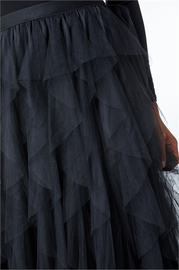 Elasticated Mesh Layered Skirt 17016808