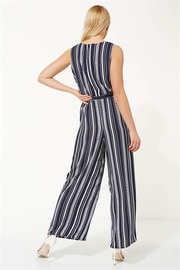 Stripe Elasticated Waist Jumpsuit 14058309