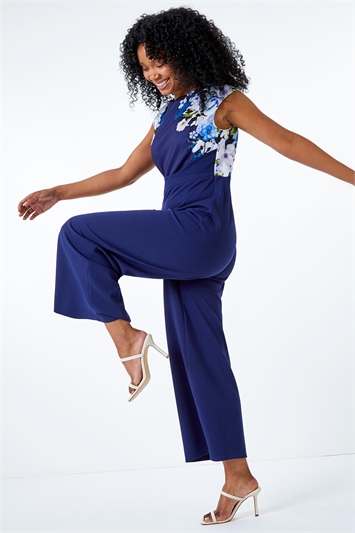 Petite Luxe Stretch Floral Print Jumpsuit 14307660
