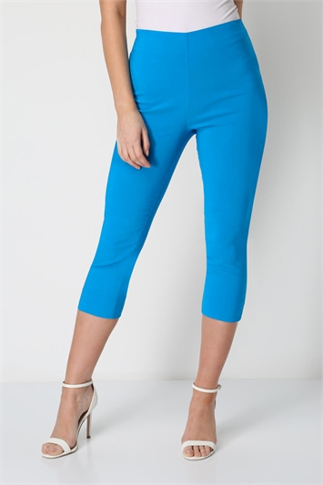 Elastic Waist Stretch Cropped Trousers 18004209