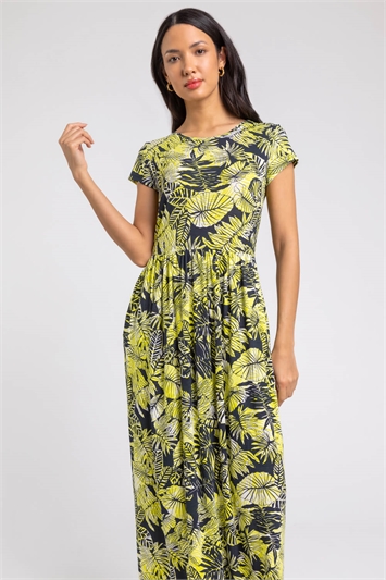 Tropical Print Jersey Maxi Dress 14266296