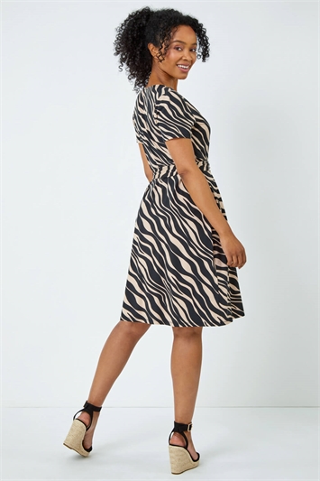 Petite Tiger Print Stretch Wrap Dress 14372088
