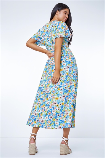 Petite Floral Print Fit & Flare Dress 14286309