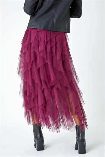 Elasticated Mesh Layered Skirt 17016895