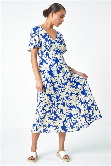 Petite Floral Print Midi Dress 14475080
