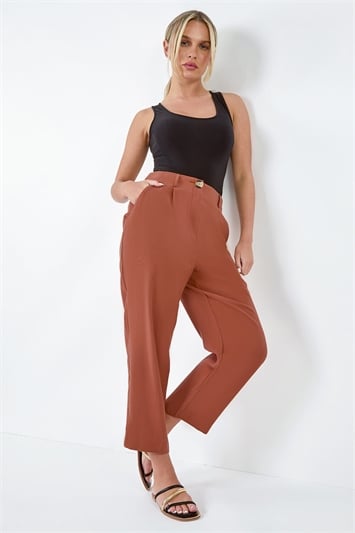 Petite Cropped Tapered Trousers 18061114
