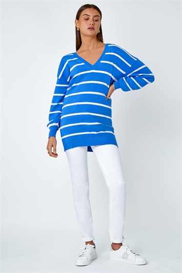 Stripe Print Knitted Jumper 16103709