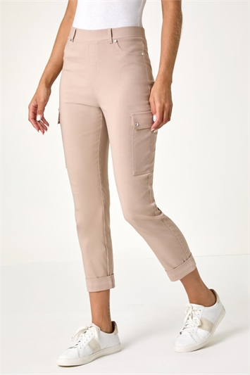 Turn Up Stretch Cargo Trousers 18050959