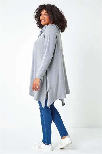 Curve Cowl Neck Relaxed Stretch Top 19253736