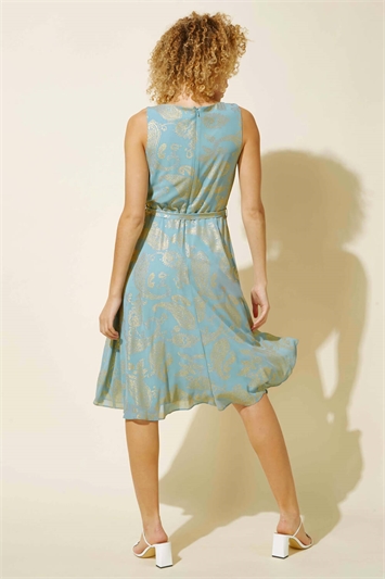 Cowl Neck Fit & Flare Dress 14127056