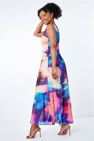 Petite Abstract Print Maxi Dress 14303809