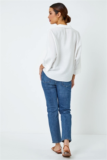 Plain Relaxed Collared Shirt 10112038