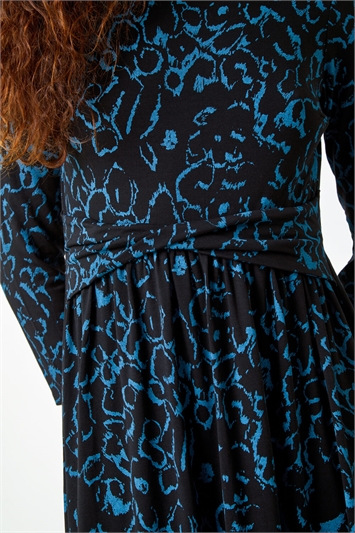 Twist Waist Animal Print Stretch Dress 14472109