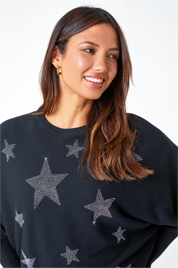Embellished Star Print Jumper 16108608