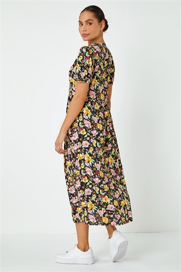 Floral Print Button Through Dress 14180558