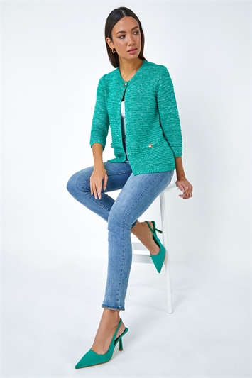 Cotton Blend Knitted Cardigan 16105734