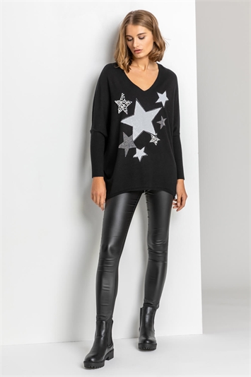 Sparkle Star Embellished Comfy Top 11008708