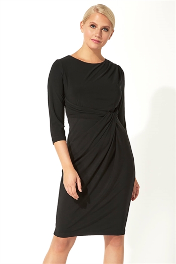 3/4 Sleeve Twist Waist Dress 14004908