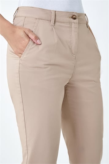 Cotton Blend Washed Chino Trousers 18056459