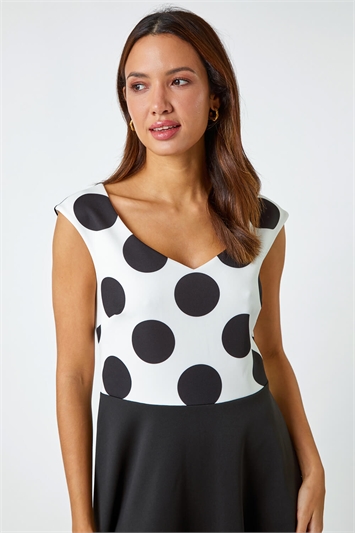 Premium Stretch Spot Print Dress 14375808