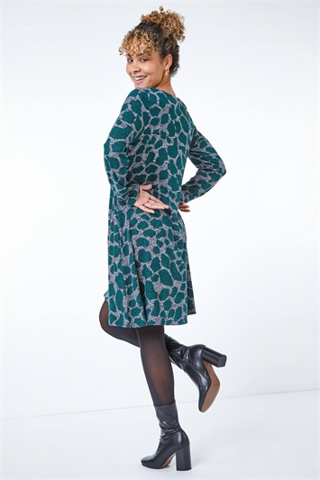 Petite Leopard Print Mini Swing Dress 14296791
