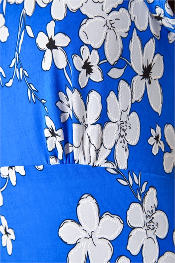 Textured Floral Print Tea Dress 14340280