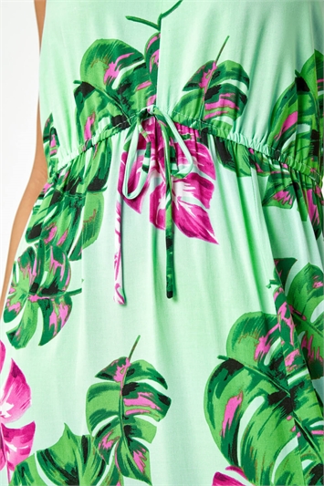 Petite Palm Print Stretch Maxi Dress 14401309