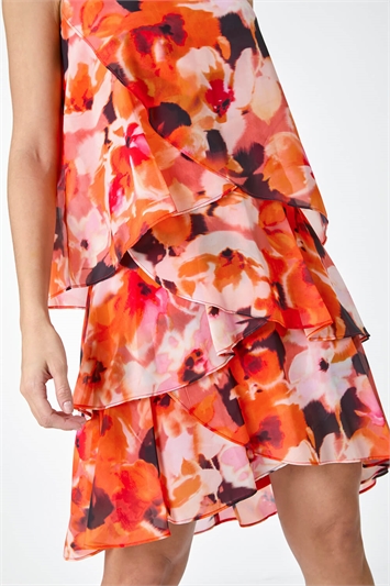 Floral Print Tiered Layer Dress 14537764